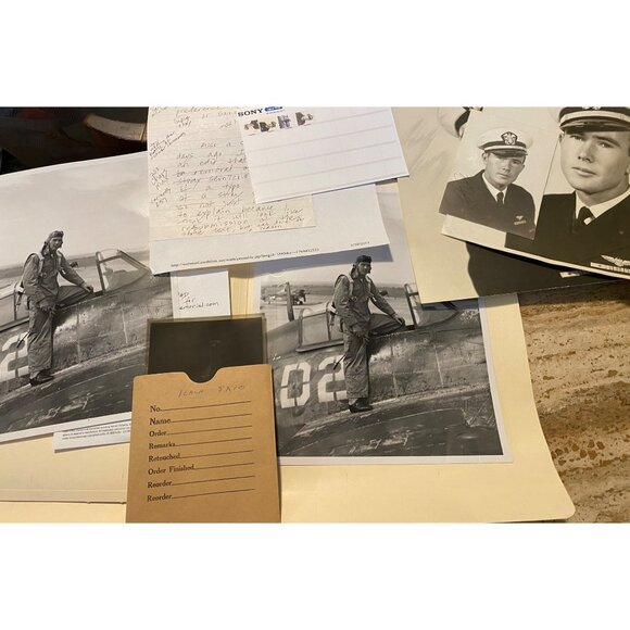 Vintage World War II Era Pilot Black & White Photographs Collection - Picture 5 of 6